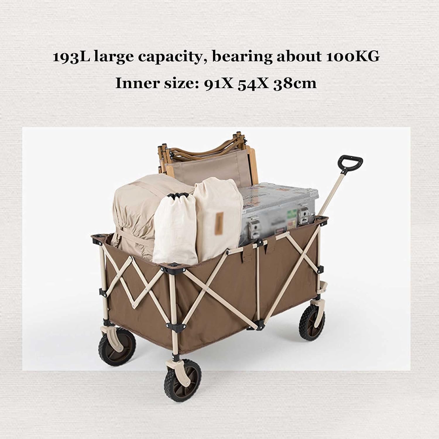 Foldable Outdoor Beach Wagon All-Terrain l Wagon Stroller Shopping Car