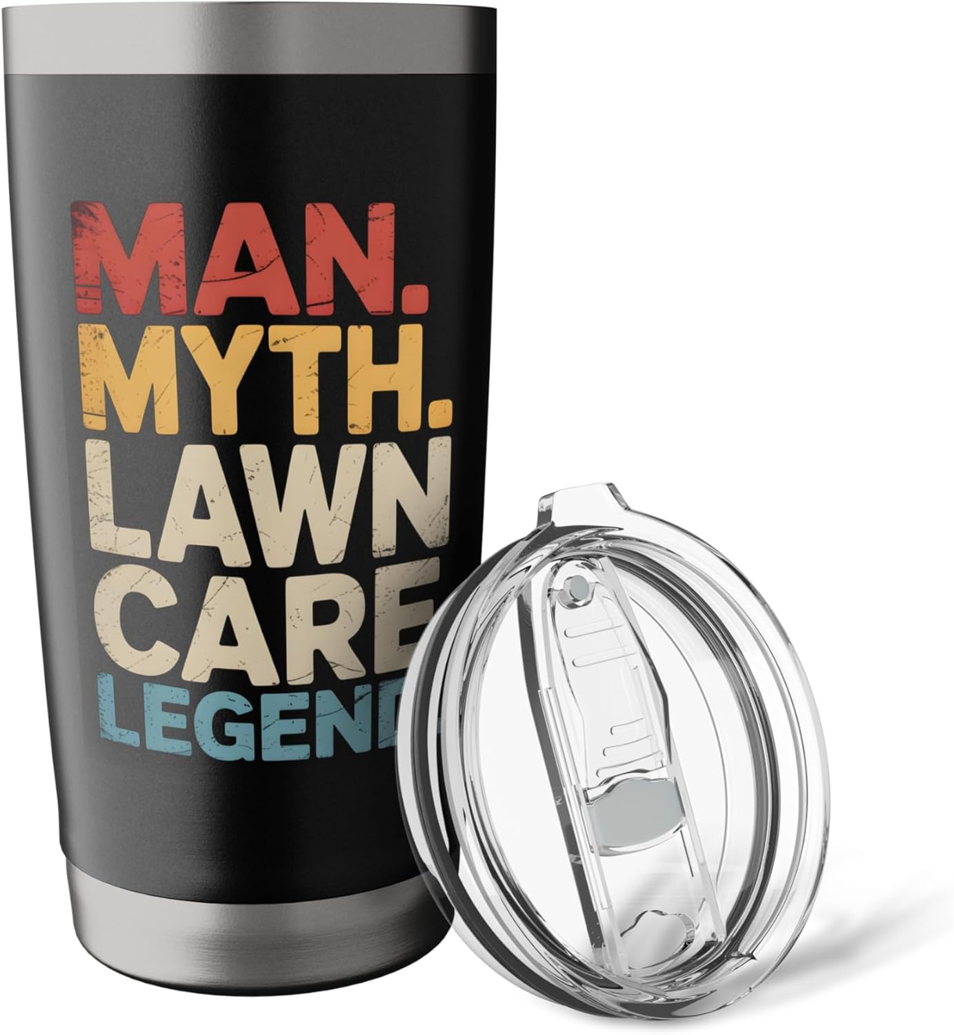 Retro Lawn Care Dad Mower Vintage Gardening Yard Grass Lover Stainless Steel Insulated Tumbler