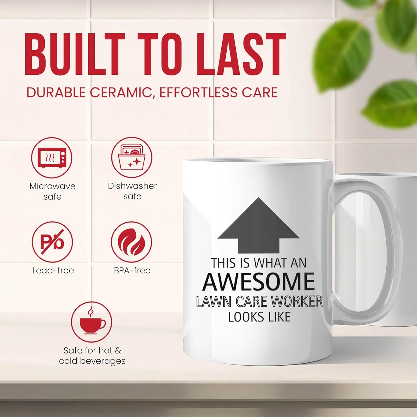 Awesome Lawn Care Worker Looks Like Mug - Specialist Coffee Cup - Gardening Enthusiast Funny Gift From Friends - Management Tea Mugs - Cups - 11 Oz Ceramic Gifts For Birthday, Him, Her, Christmas