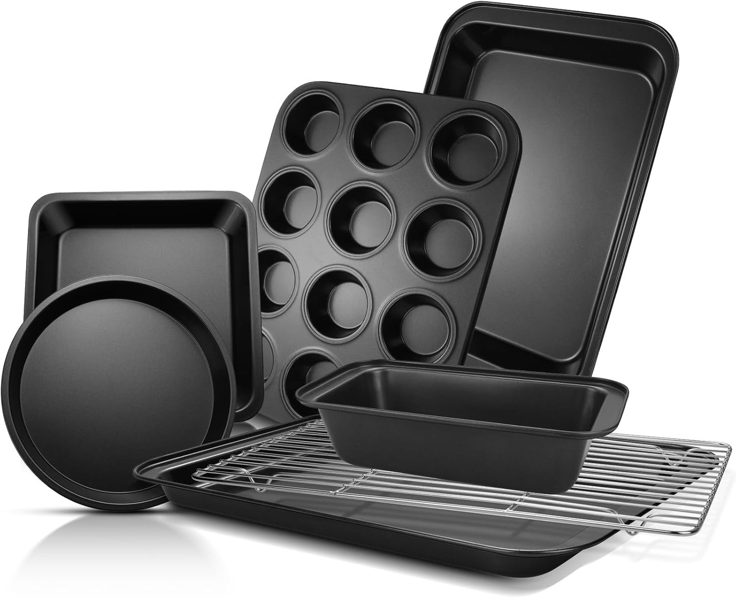 EWFEN Bakeware Sets, Baking Pans Set, Nonstick Oven Pan for Kitchen wi