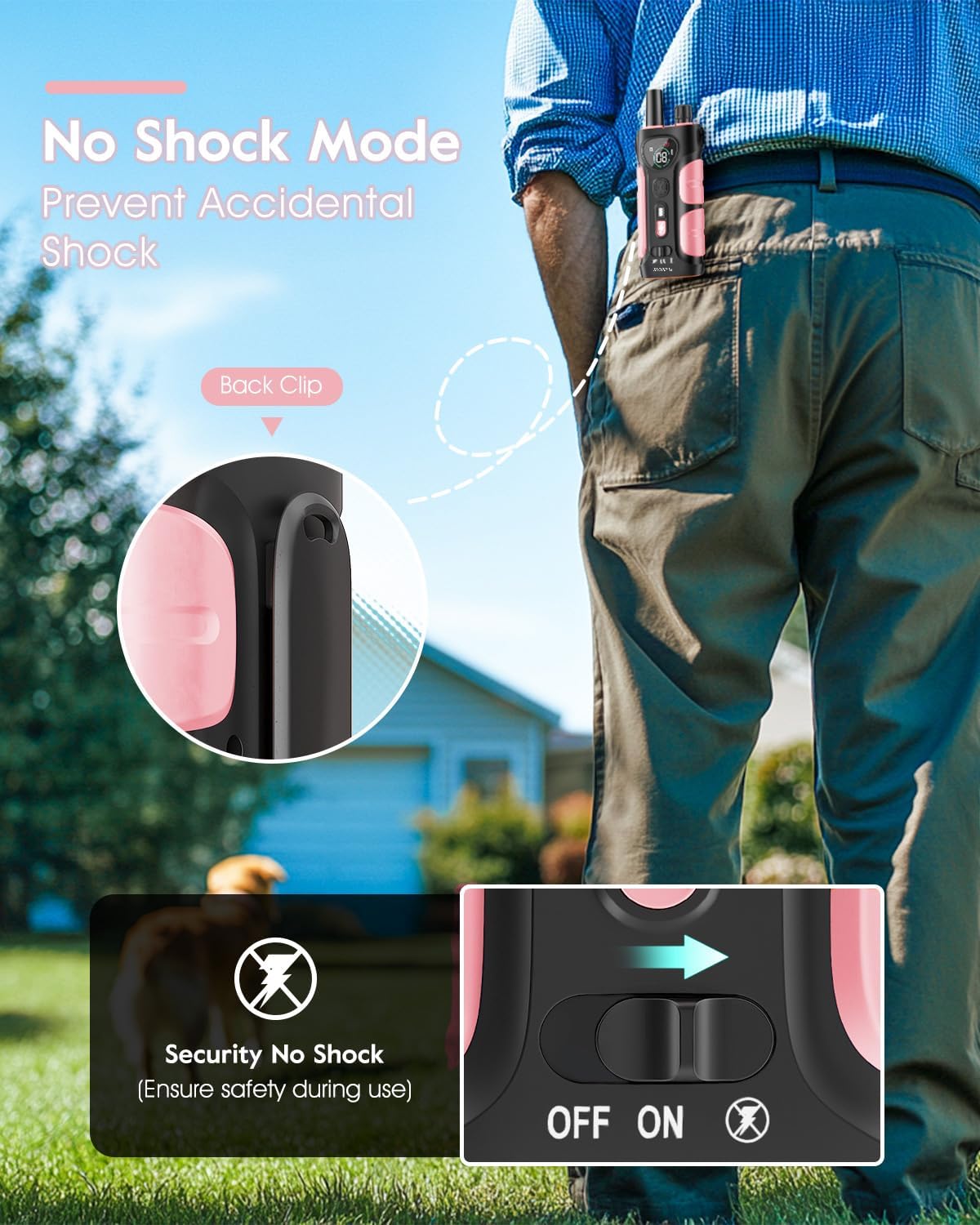 SLOPEHILL Dog Shock Collar,4200FT Dog Training Collar with Remote,IPX8