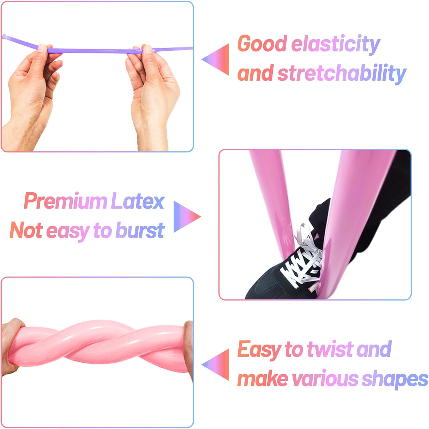 260 Balloons with Pump, Premium Long Latex Twisting Balloons animal ki
