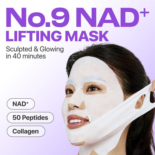 numbuzin No.9+ NAD+ BIO Lifting Full Face Mask, Peptide & Collagen Two