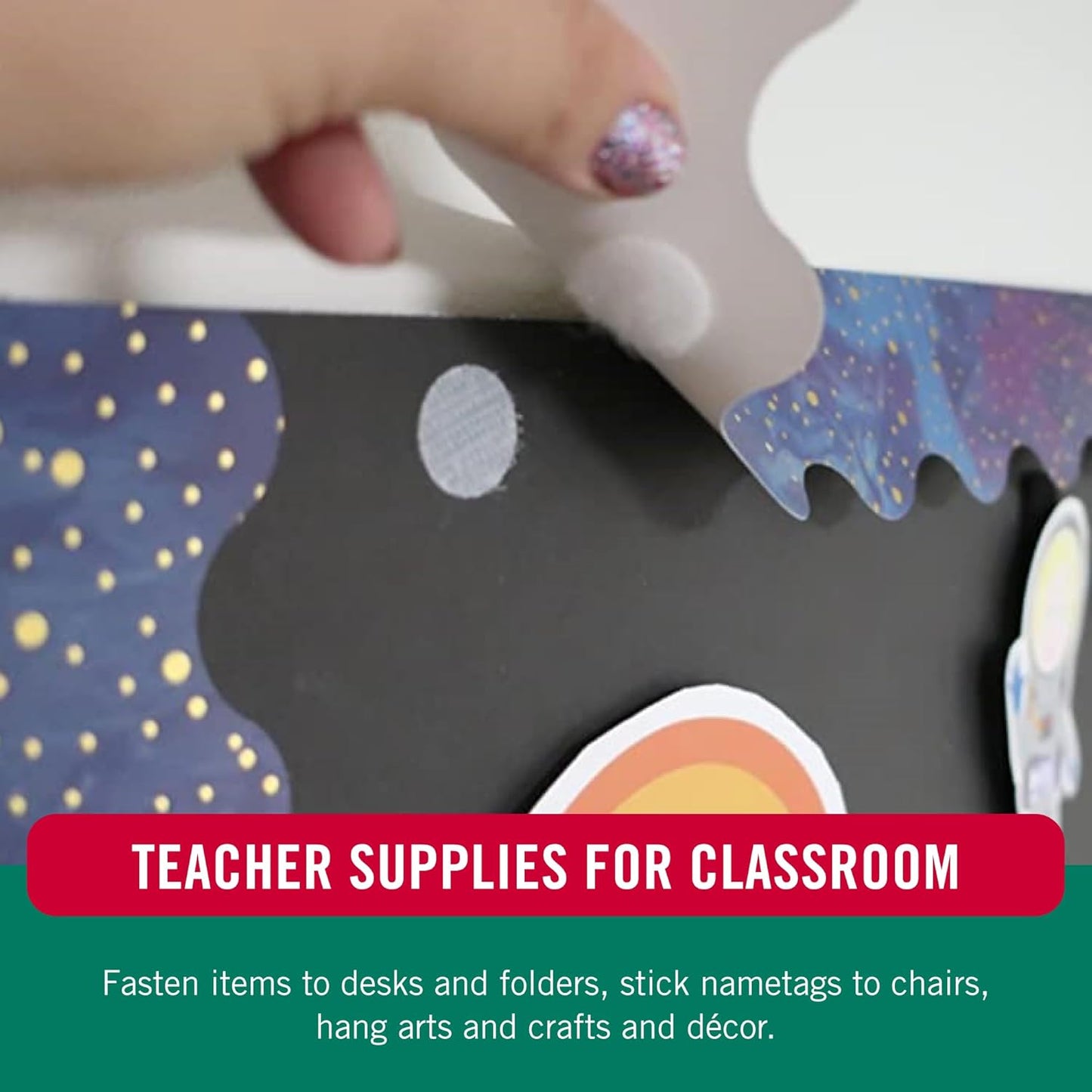 VELCRO Brand - Thin Clear Fasteners | General Purpose/ Low Profile | Perfect for Home or Office | 3/8" Circles , 56-Count - Clear