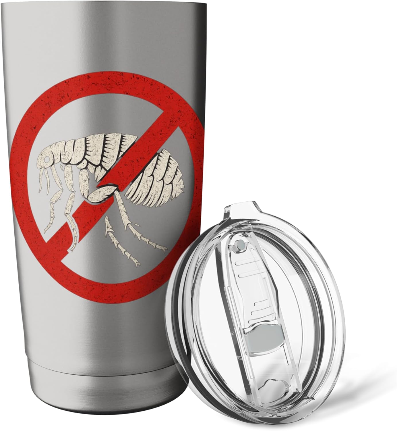Funny Pest Control Flea Sign Halloween Exterminator Gag Stainless Steel Insulated Tumbler