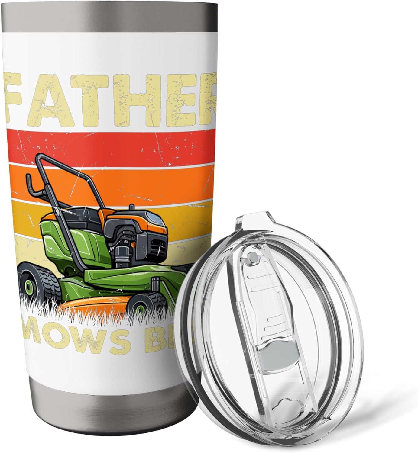 Father Mows Best Stainless Steel Insulated Tumbler