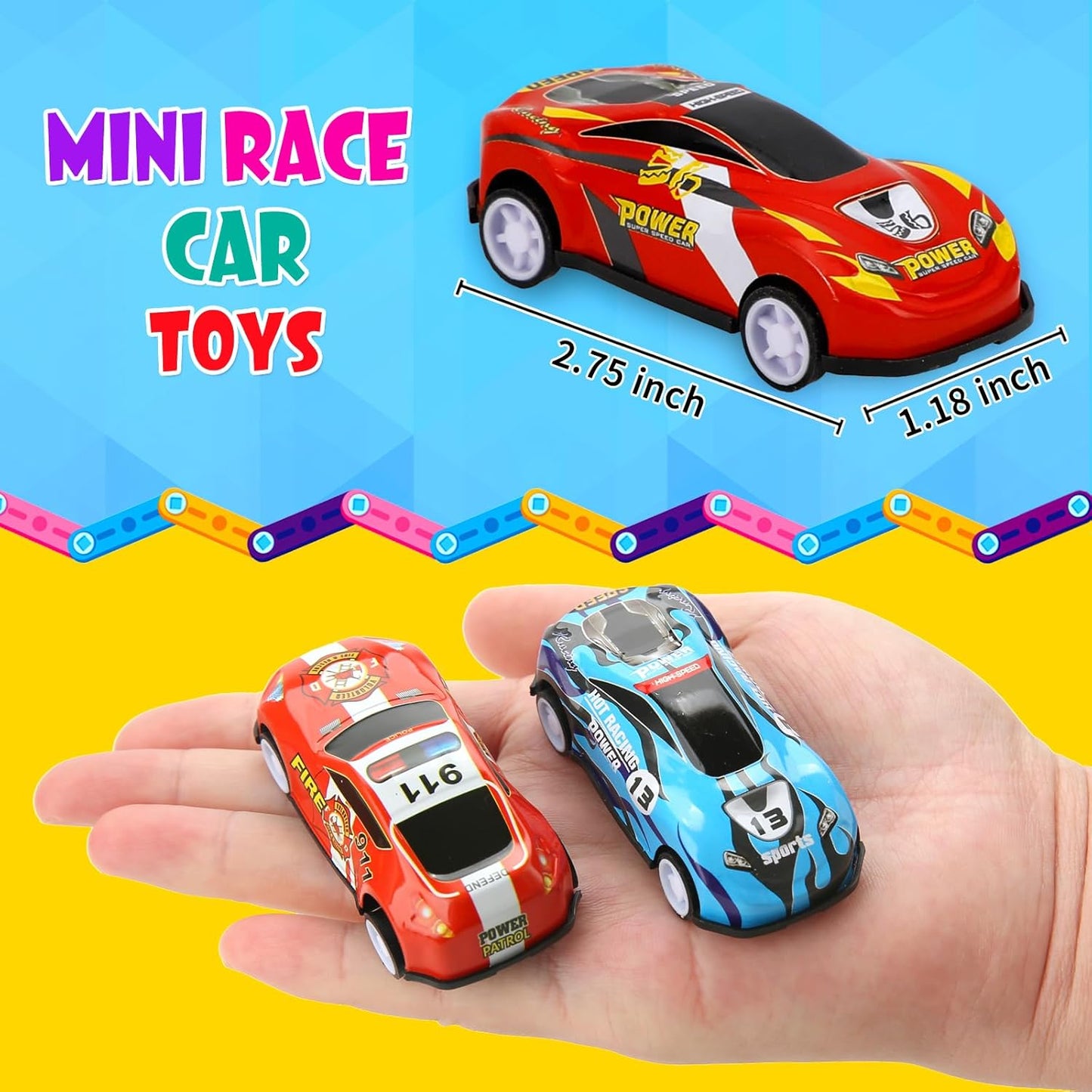 28 pcs Pull Back Cars Toys for Kids, Party Favors Treasure Box for Classroom Prizes Mini Vehicles Race Cars Toys Bulk Xmas Gifts Pinata Goodie Bag Stocking Stuffers for Boys Girls Toddlers