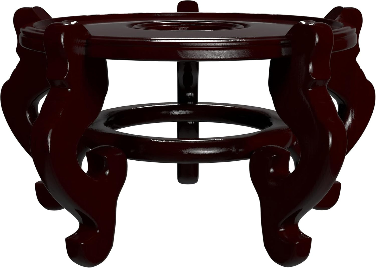 Red Lantern Rosewood Fishbowl Stand - Size 9.5 in. Base Diameter