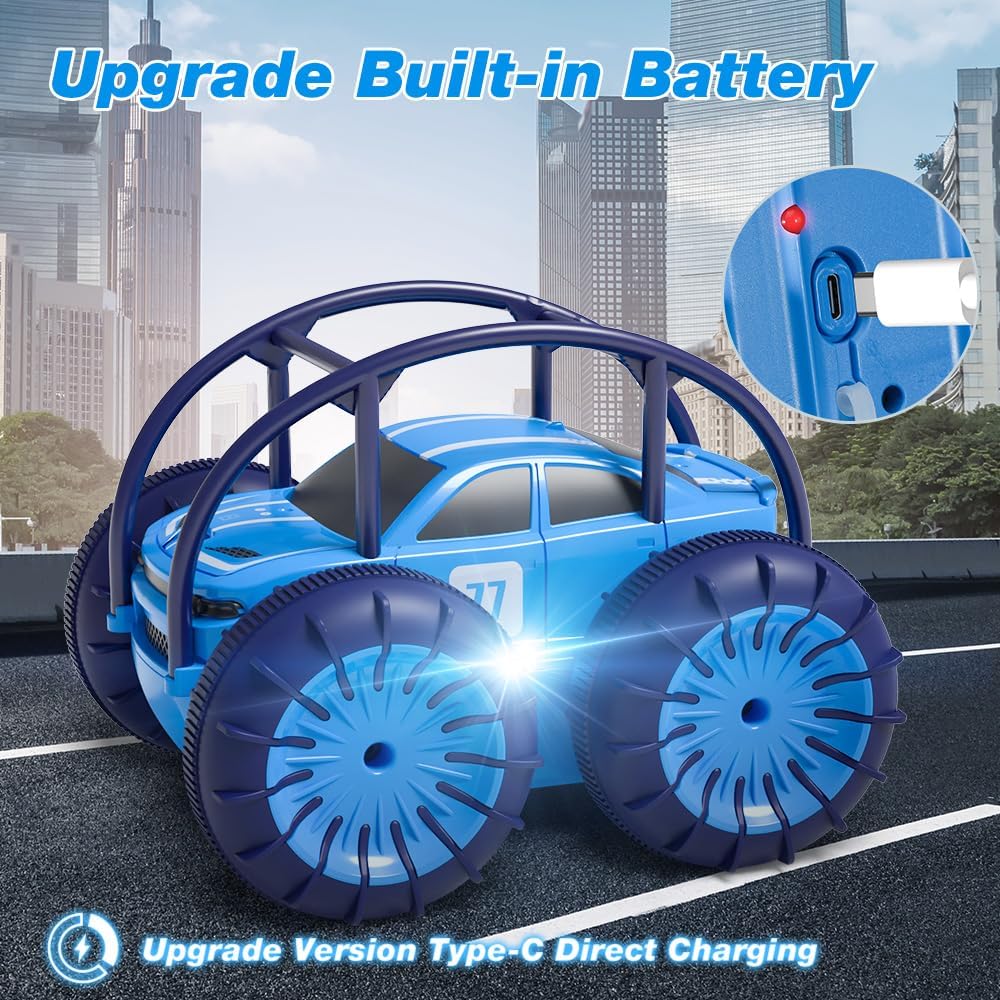 MaxTronic Amphibious Remote Control Car,Rechargeable RC Cars Toy 360° 