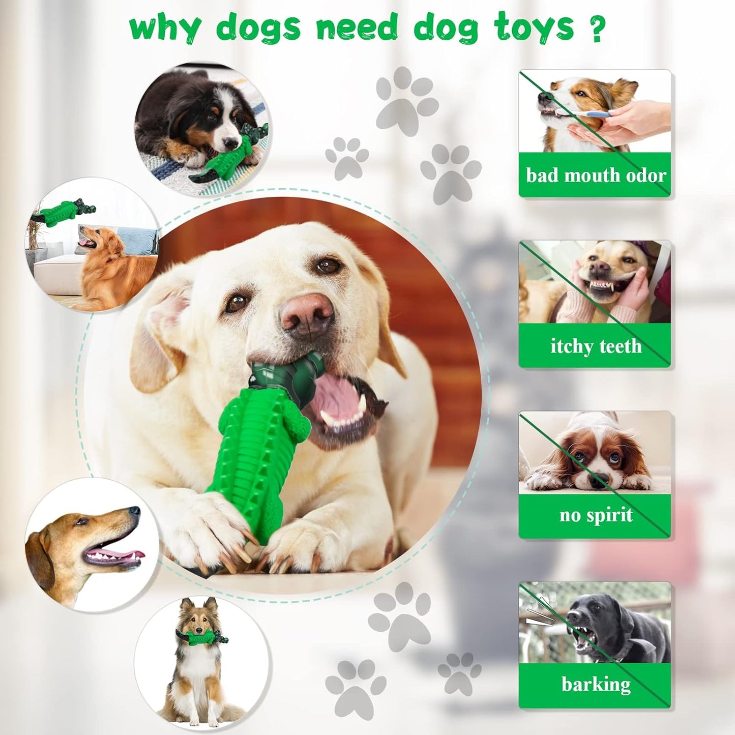 Dog Chew Toys for Aggressive Chewers -Indestructible Dog Toys for Larg