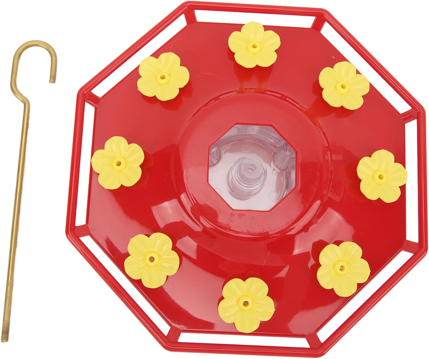Pilipane Hummingbird Feeder Large Capacity Anti Bee Design Creative Leak Proof Plastic Bird Feeder for Outdoors Hanging Red and Yellow 12.1oz