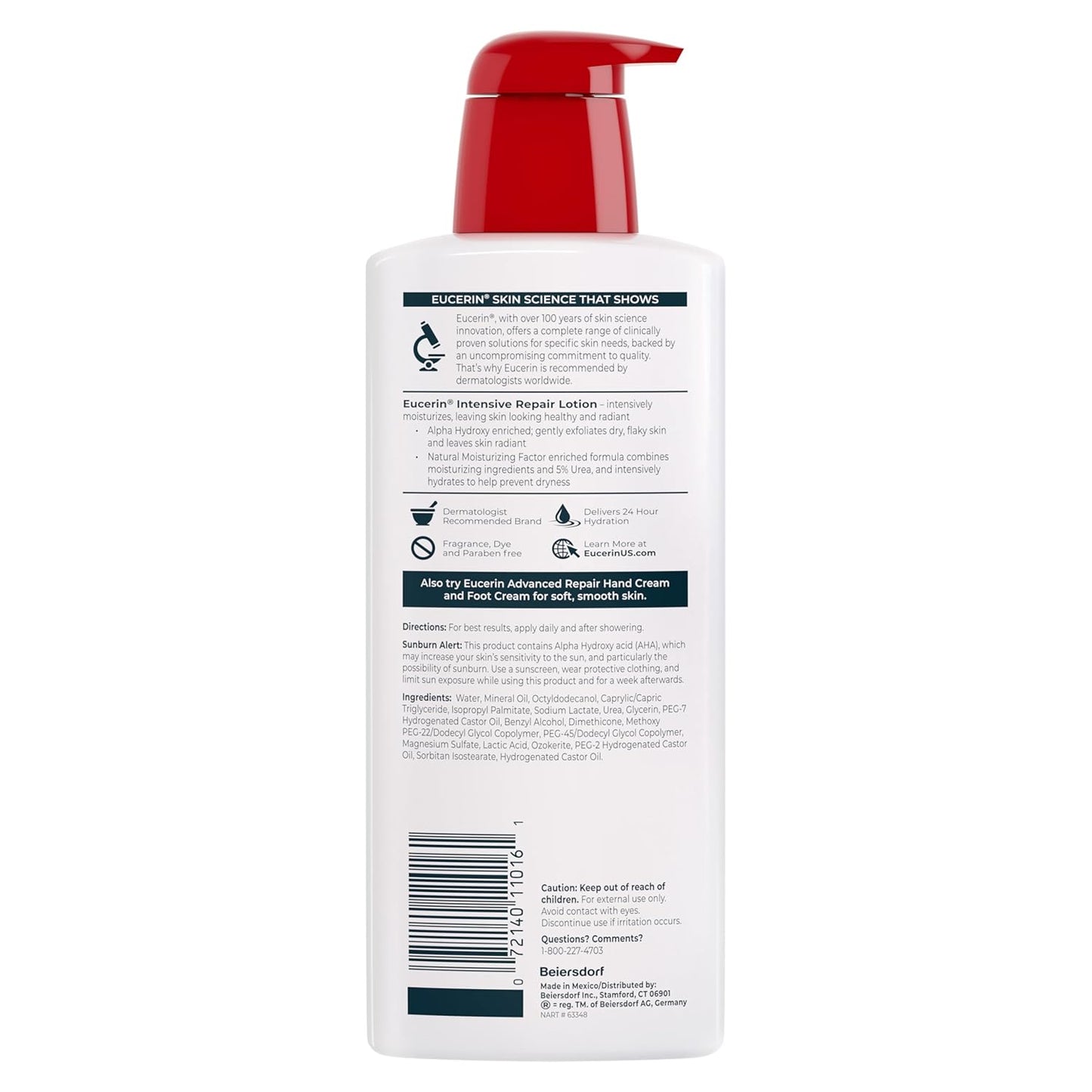 Eucerin Intensive Repair Body Lotion for Dry Skin with Alpha Hydroxy, 