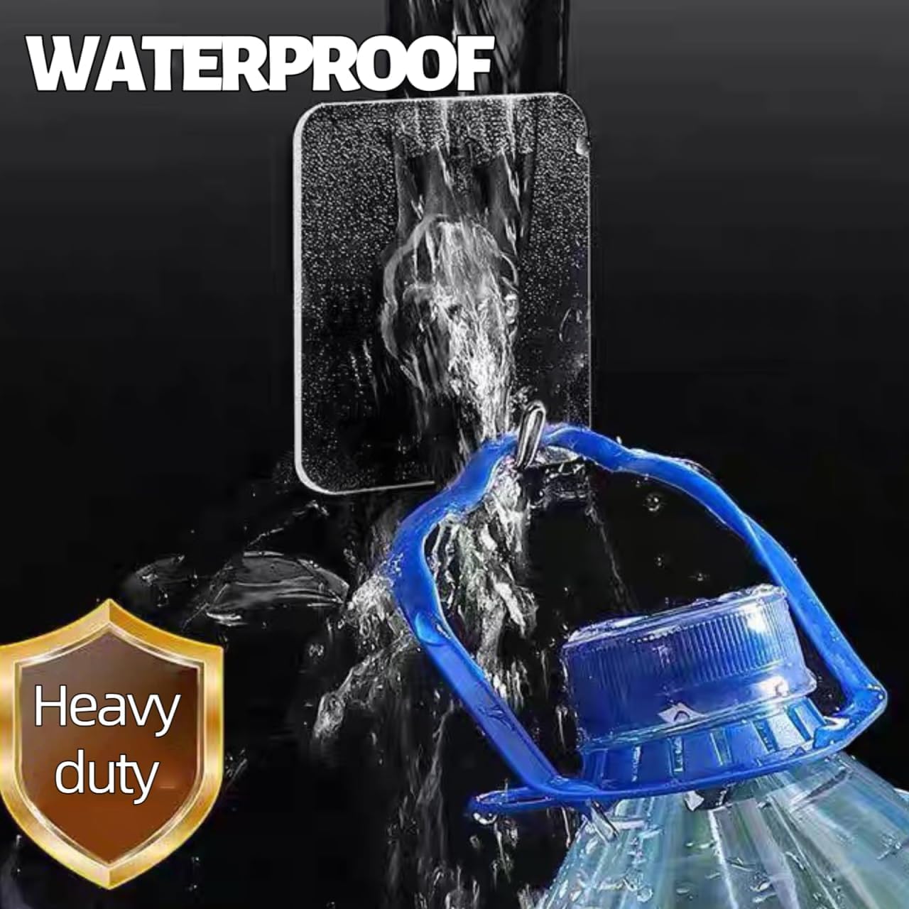 Adhesive Wall Hooks for Hanging Heavy Duty 50 lbs Large Hooks for Wall