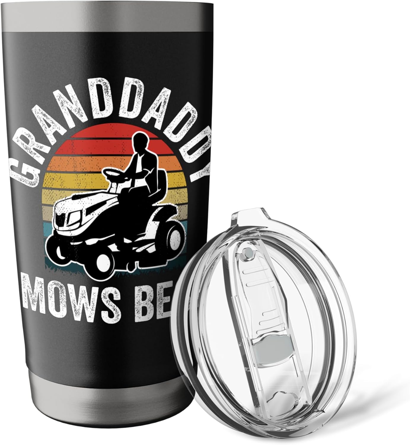 Granddaddy Mows Best Funny Gardener Lawn Care Father's Day Stainless Steel Insulated Tumbler