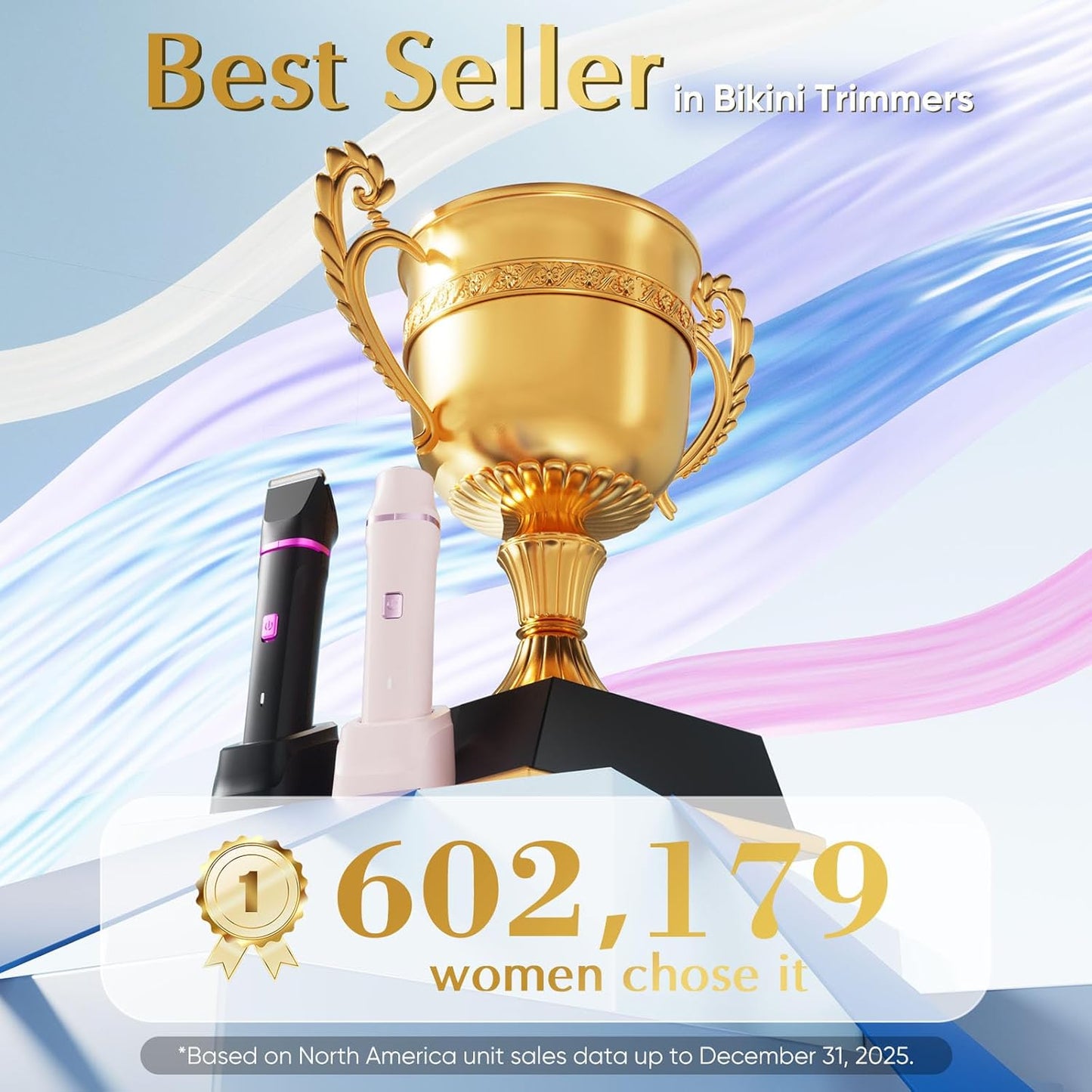 Bikini Trimmer for Women - Painless Electric Razors for Silk Skin,Cord