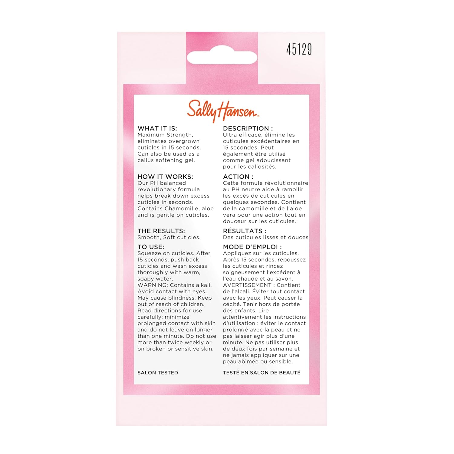 Sally Hansen Instant Cuticle Remover™, Nail Treatment, Fast Drying, Co