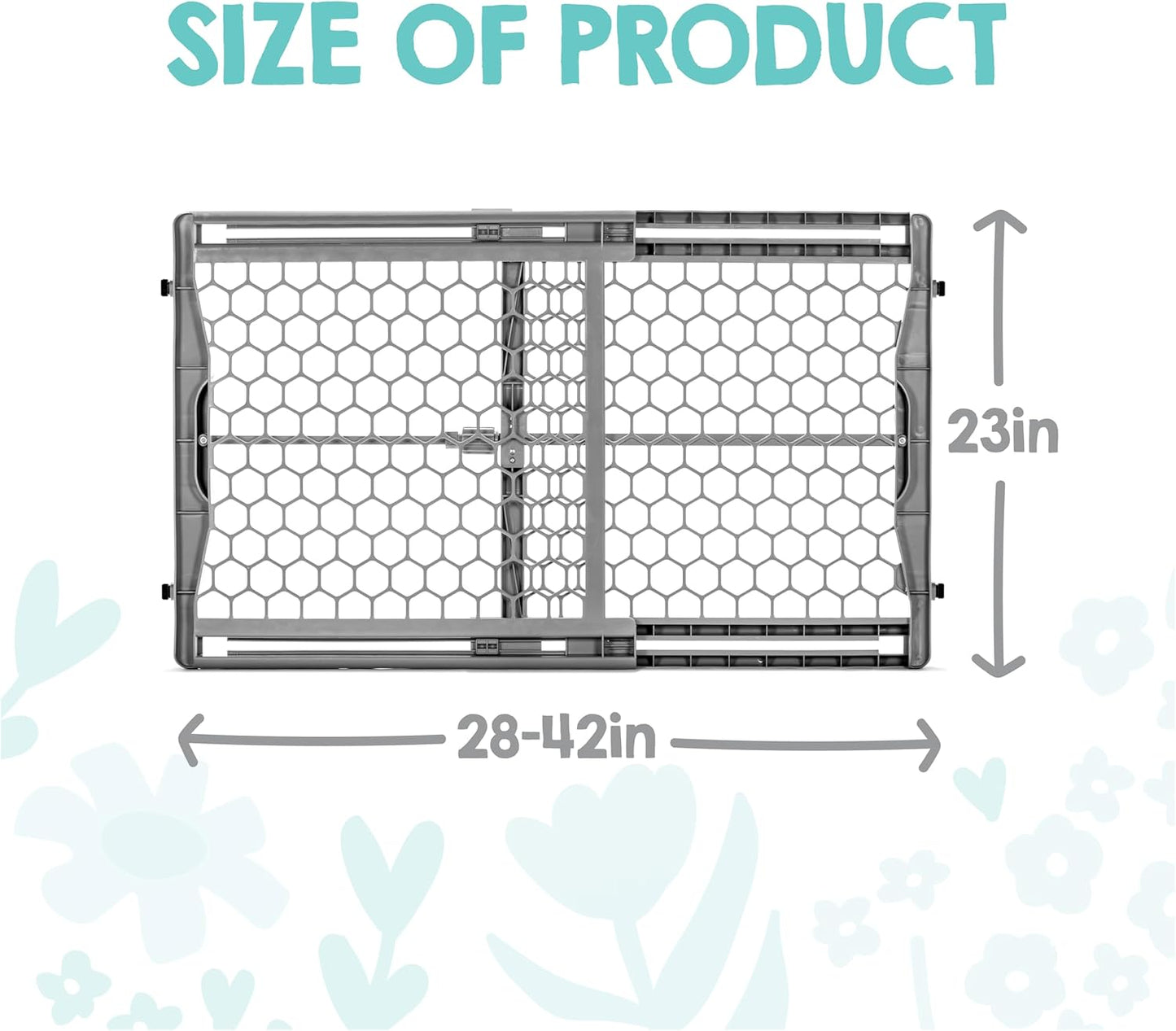 Regalo Safety 28"-42" Extra Wide Baby Gate for Doorways & Bottom of Stairs, Pressure Mounted Safety Gate for Babies, Toddlers & Pets, Tested & Safe for 30 Years, American Designed, American Owned