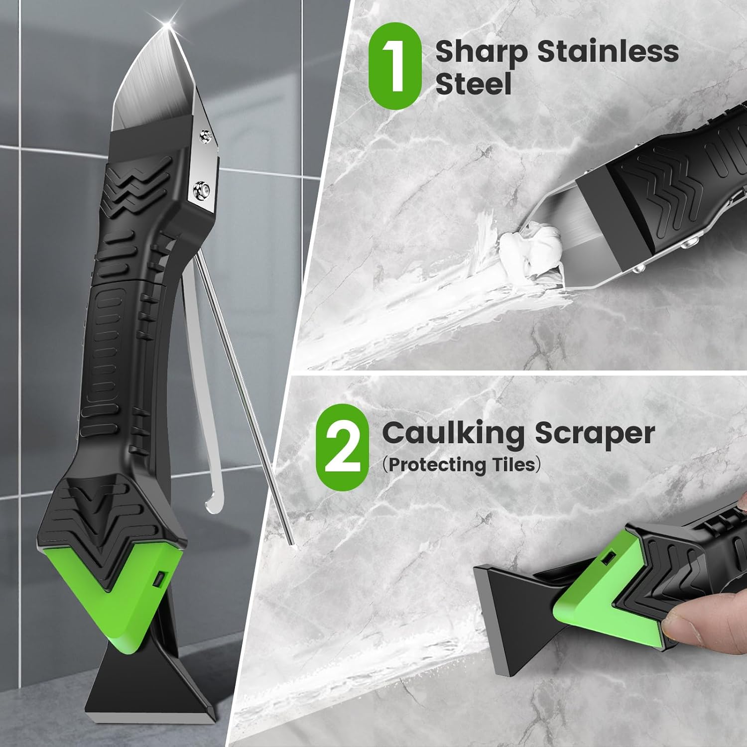 Caulking Tool 5 in 1 Silicone Caulking Grout Removal Sealant Finishing