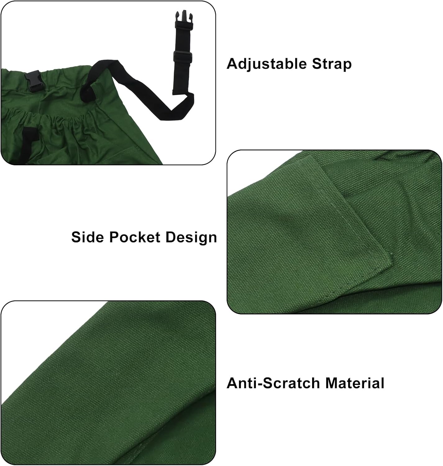 Gardening Apron with Pockets - Adjustable Harvest Apron Weeding Apron 