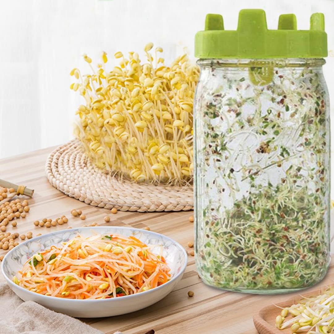 2pcs Sprouting Lid Garden Tools Lid Sprouting Net Cover Beans Sprouts 