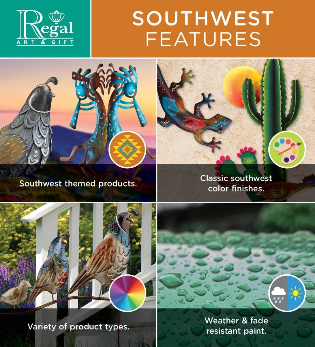 Regal Art & Gift Henna Roadrunner Decor - Decorative Metal Sculpture, 