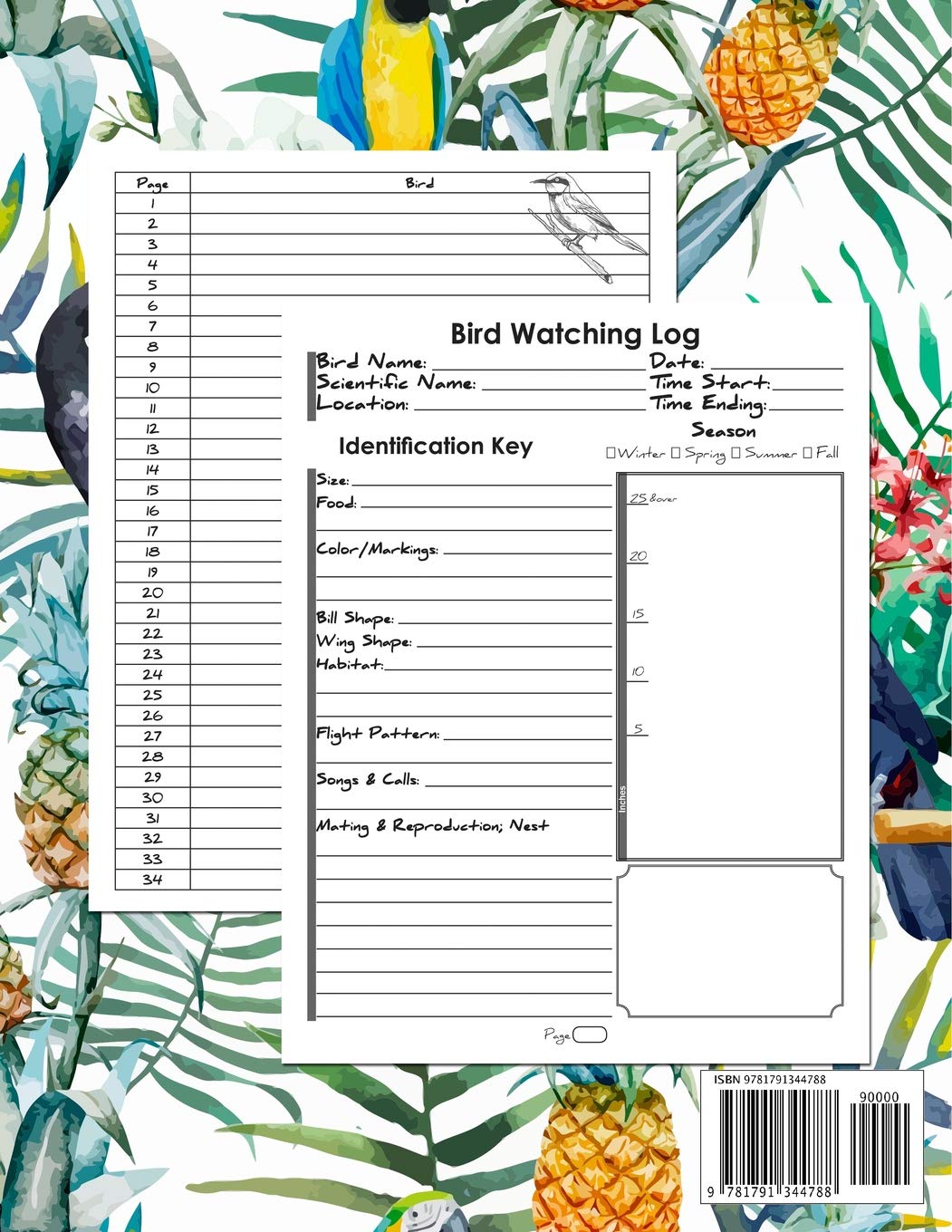 Bird Watching Log: List Species Seen and Draw