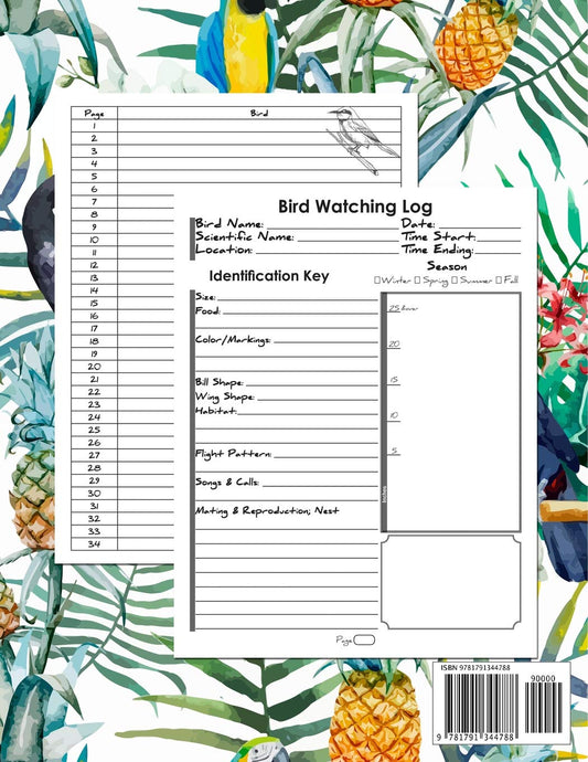 Bird Watching Log: List Species Seen and Draw