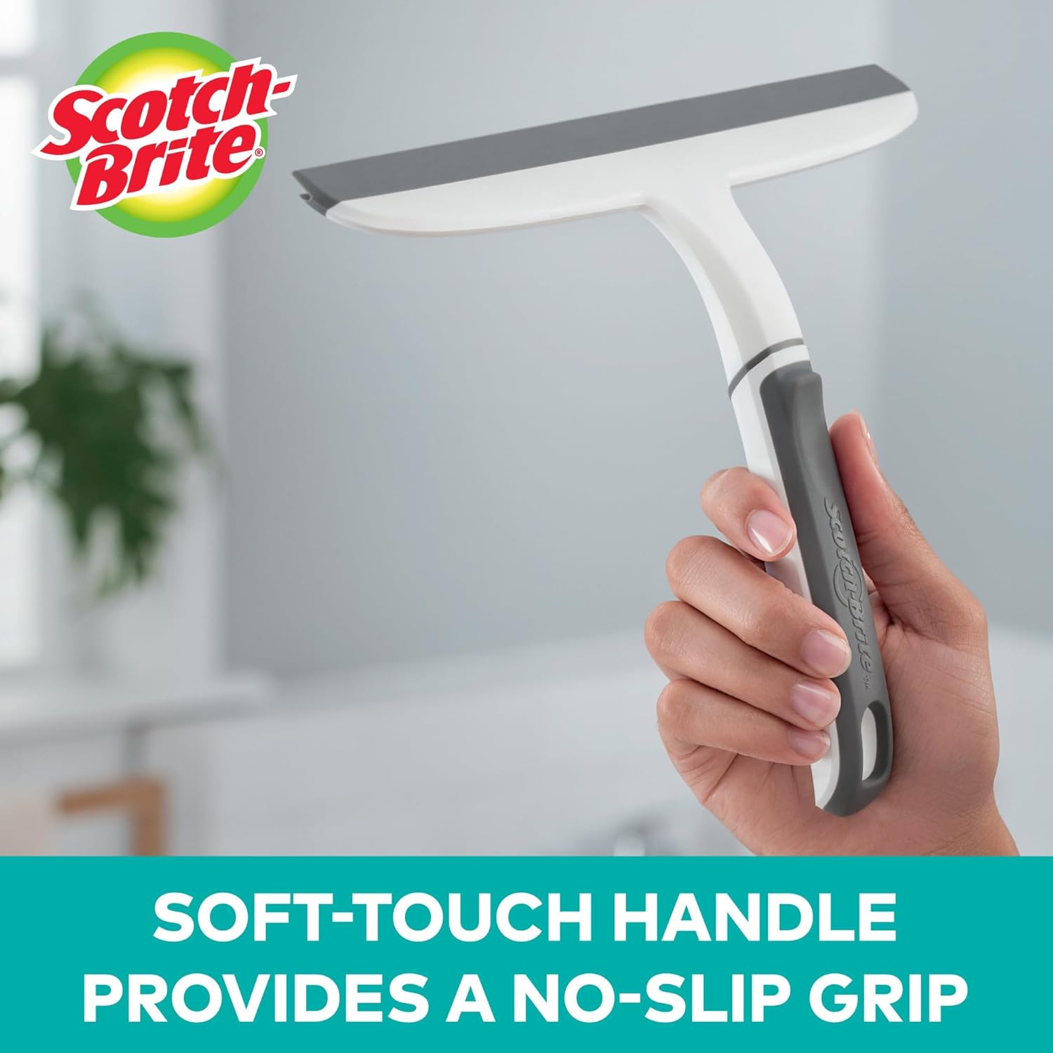 Scotch-Brite, All-Purpose 10 Inch Dual Blade Streak-Free Squeegee, Saf