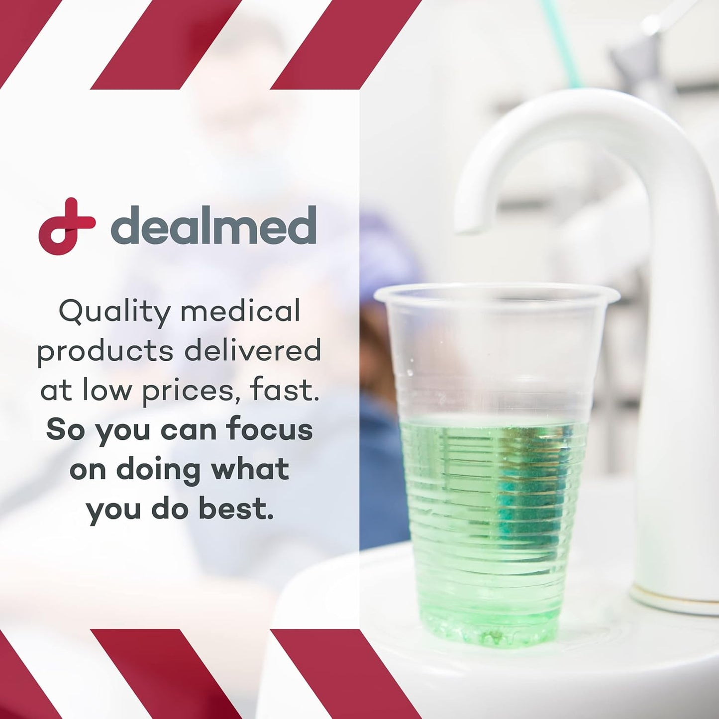 Dealmed Professional 3 oz. Disposable Plastic Cups - 100% Recyclable for Healthcare, Dental, Veterinary & Food Service Use (Pack of 100)