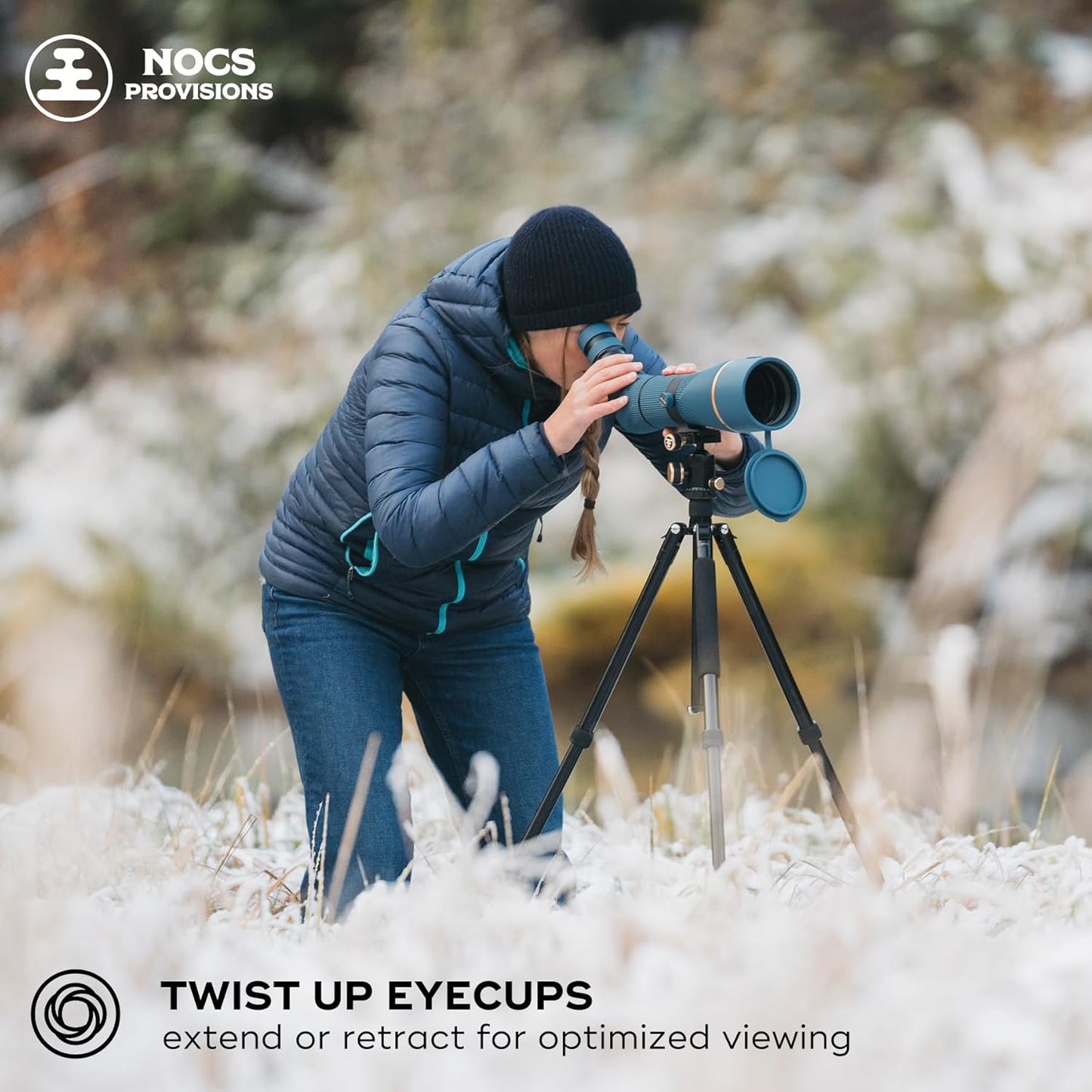 Nocs Provisions Long View 20-60x85mm Spotting Scope – Waterproof, Fogproof, Fully Multi-Coated Anti-Scratch Optics for Adults & Kids, Ideal for Wildlife & Landscape Viewing, Hunting & Outdoor Travel