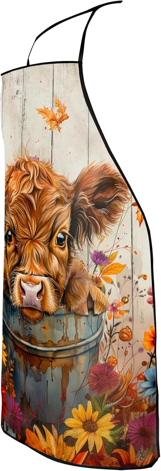 Funny Apron for Men Women Baking Gardening Sewing BBQ Waterproof Cute 