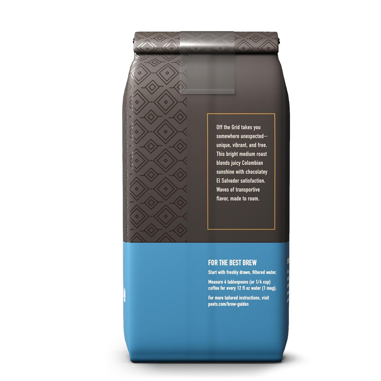 Peet's Coffee, Medium Roast Ground Coffee, 100% Arabica Coffee - Off the Grid Blend 10.5 Ounce Bag