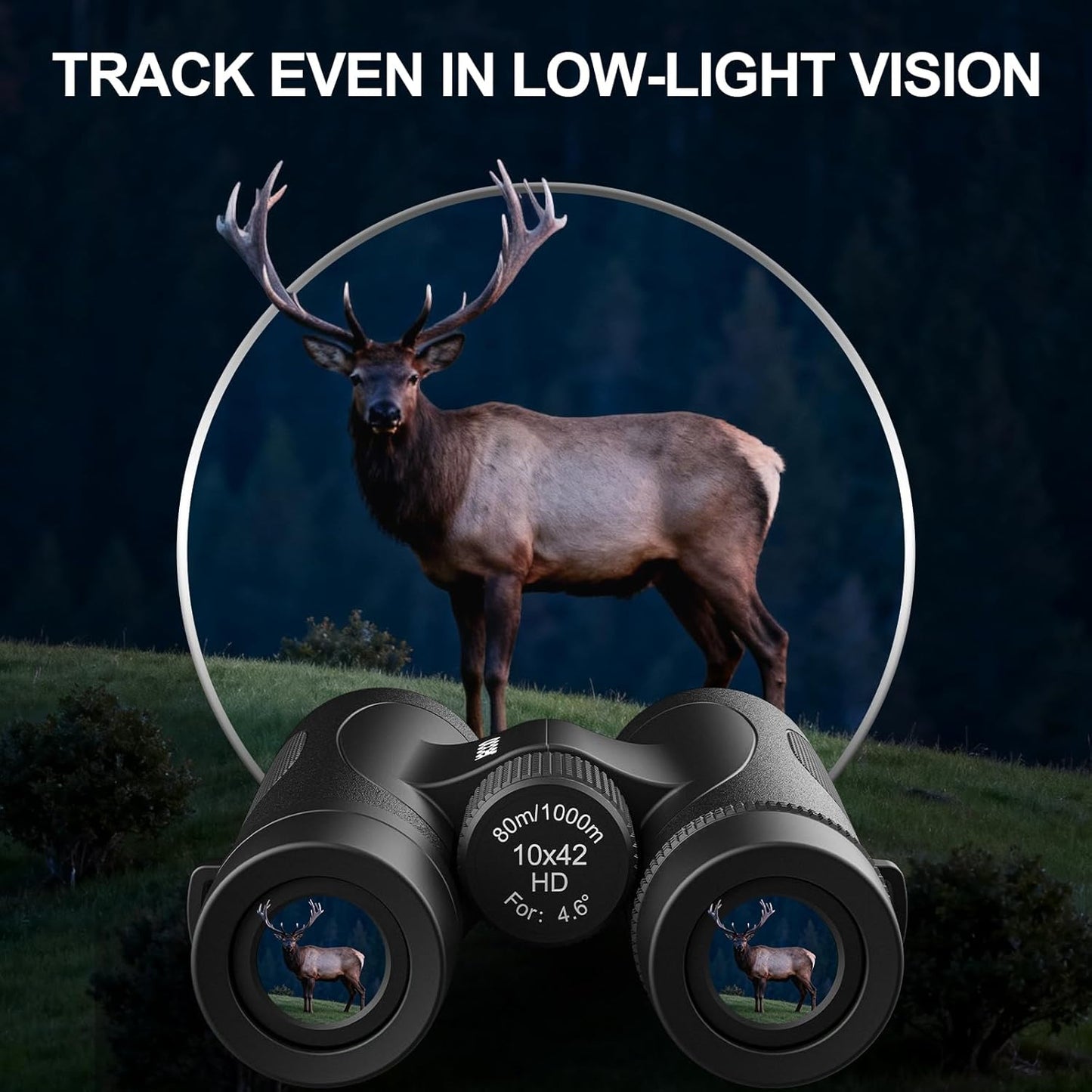 10x42 Waterproof Binoculars for Adults High Powered - Occer IPX7 Fogproof Shockproof UHD Binoculars, Rubber Armor Binocular with Chest Harness for Hunting Bird Watching Cruise Ship