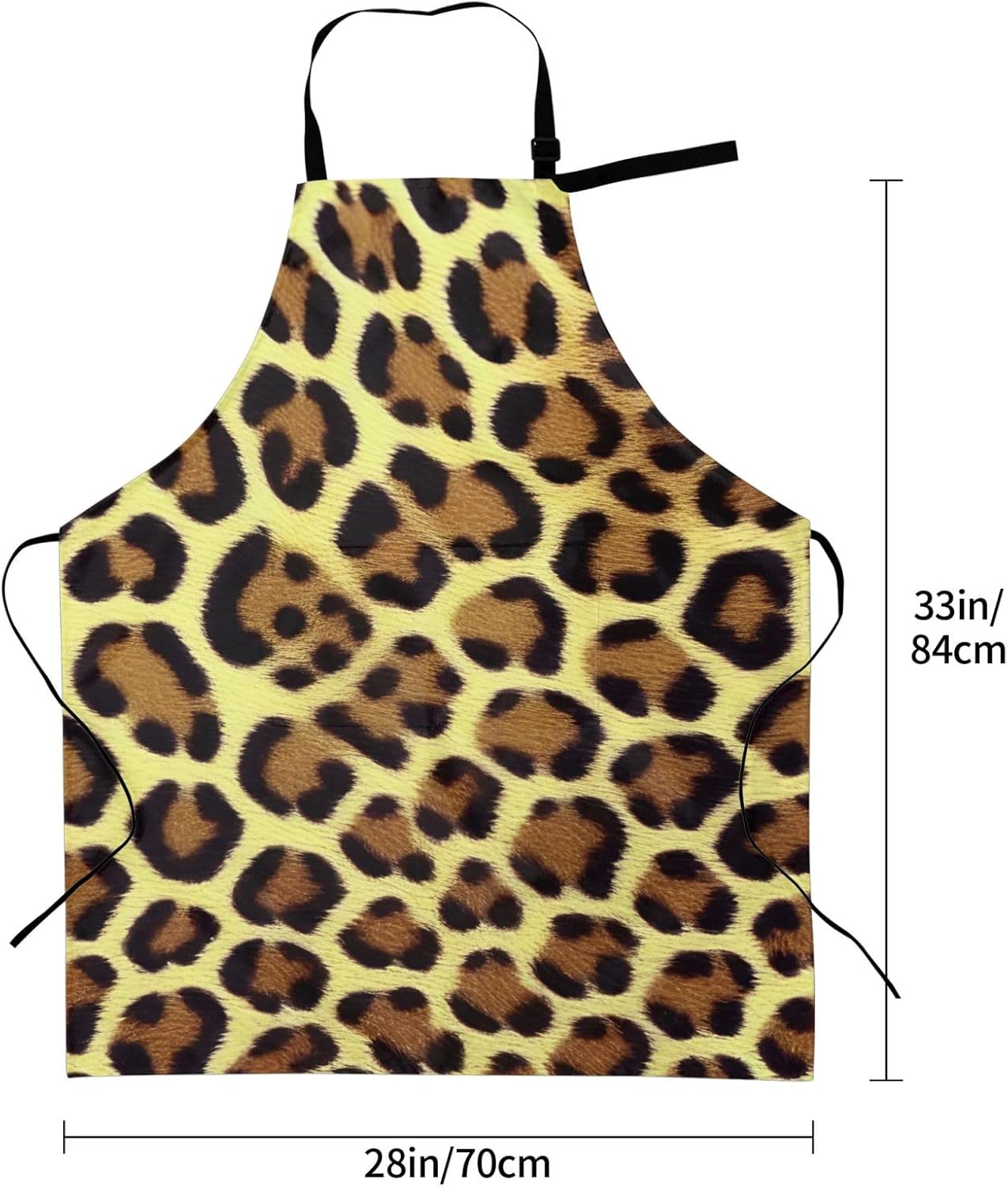 YANYU Giraffe Print Print 28x33 In Kitchen Apron Stylish Chef Apron with Pockets for Cooking Baking Painting
