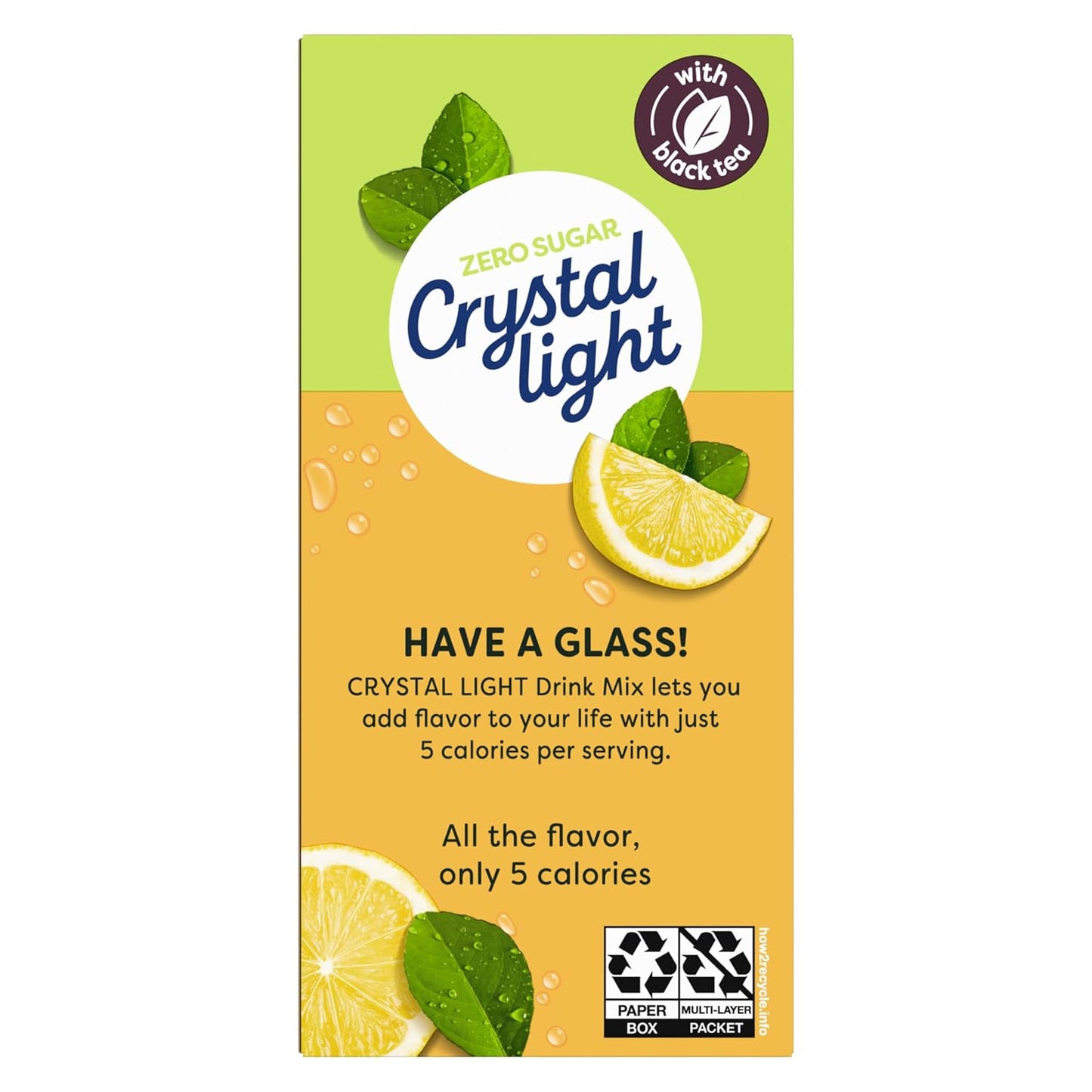 Crystal Light Lemon Iced Tea Naturally Flavored with other natural flavor Powdered Drink Mix, 120 ct Pack, 12 Boxes of 10 On-the-Go-Packets