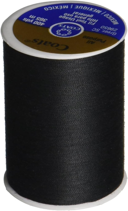 COATS & CLARK 230A-2 Dual Duty All-Purpose Thread, 400 Yards/1 Spool of Yarn, Black