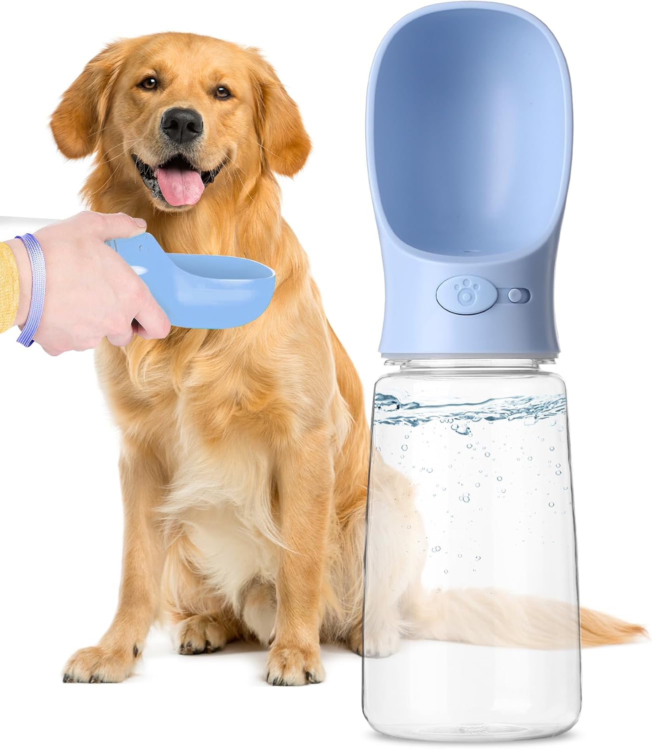 Mr. Pen Portable Dog Water Bottle - 19oz, Blue, Travel & Dispenser for