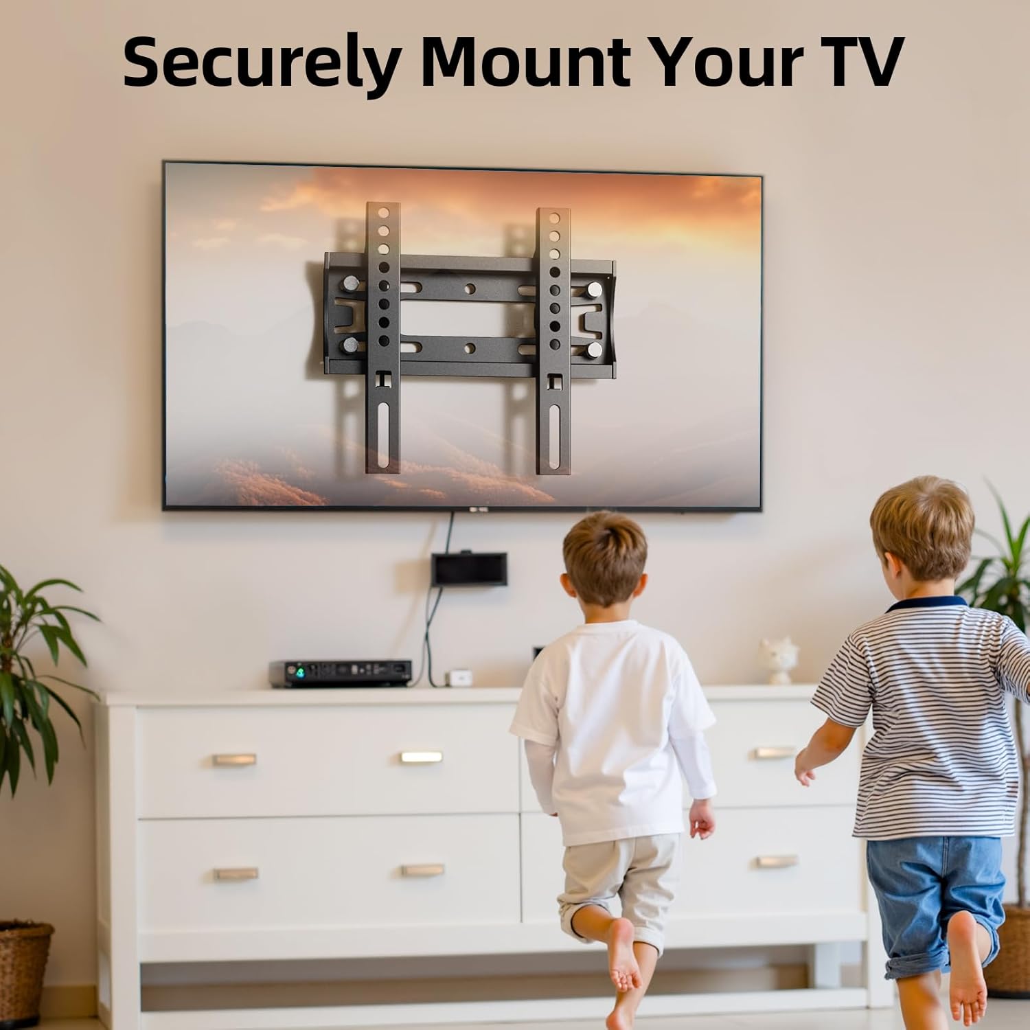 IWOBOARD 32 40 42 inch Fixed TV Monitor Wall Mount for LED LCD TVs & M
