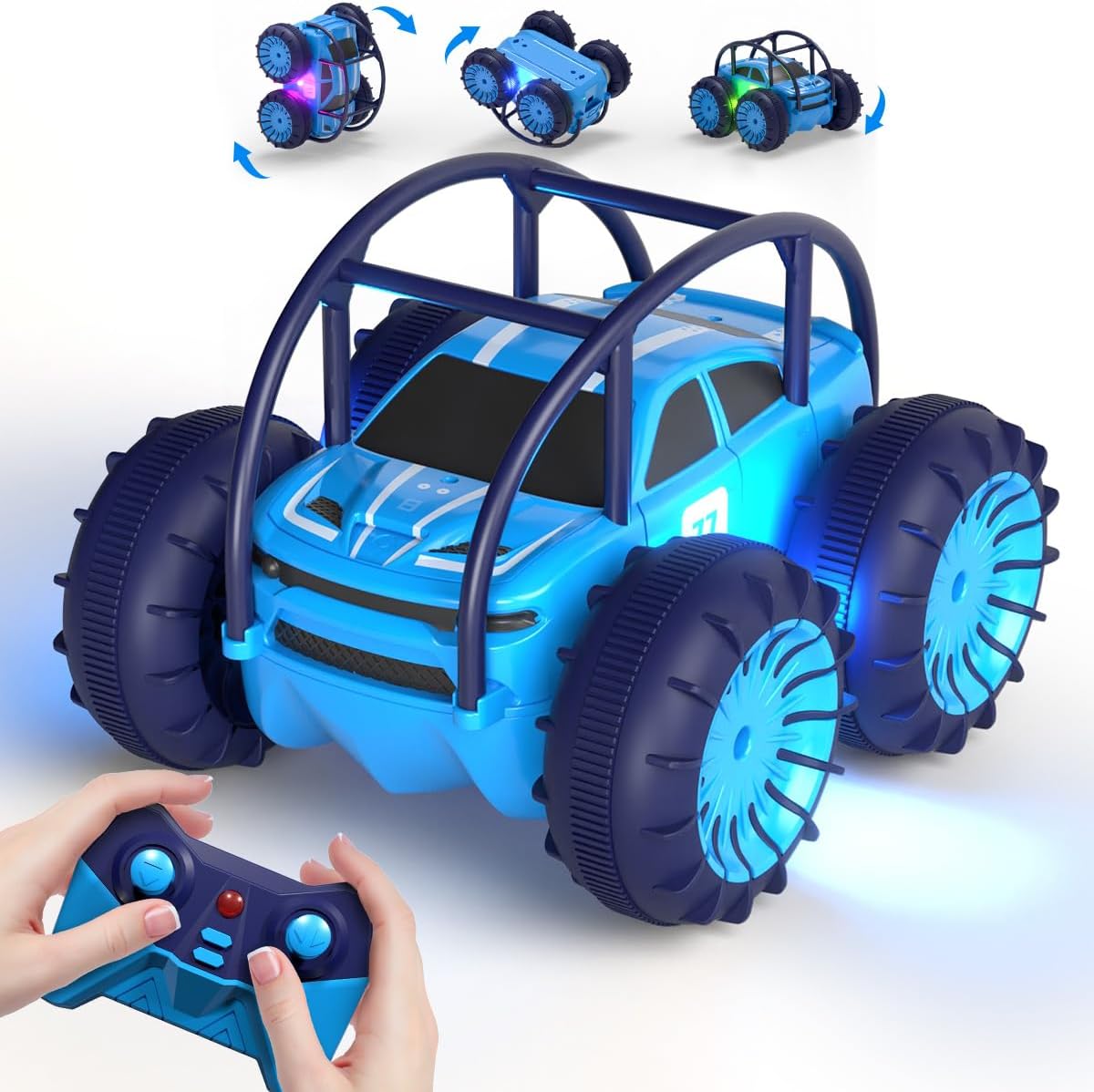 MaxTronic Amphibious Remote Control Car,Rechargeable RC Cars Toy 360° 