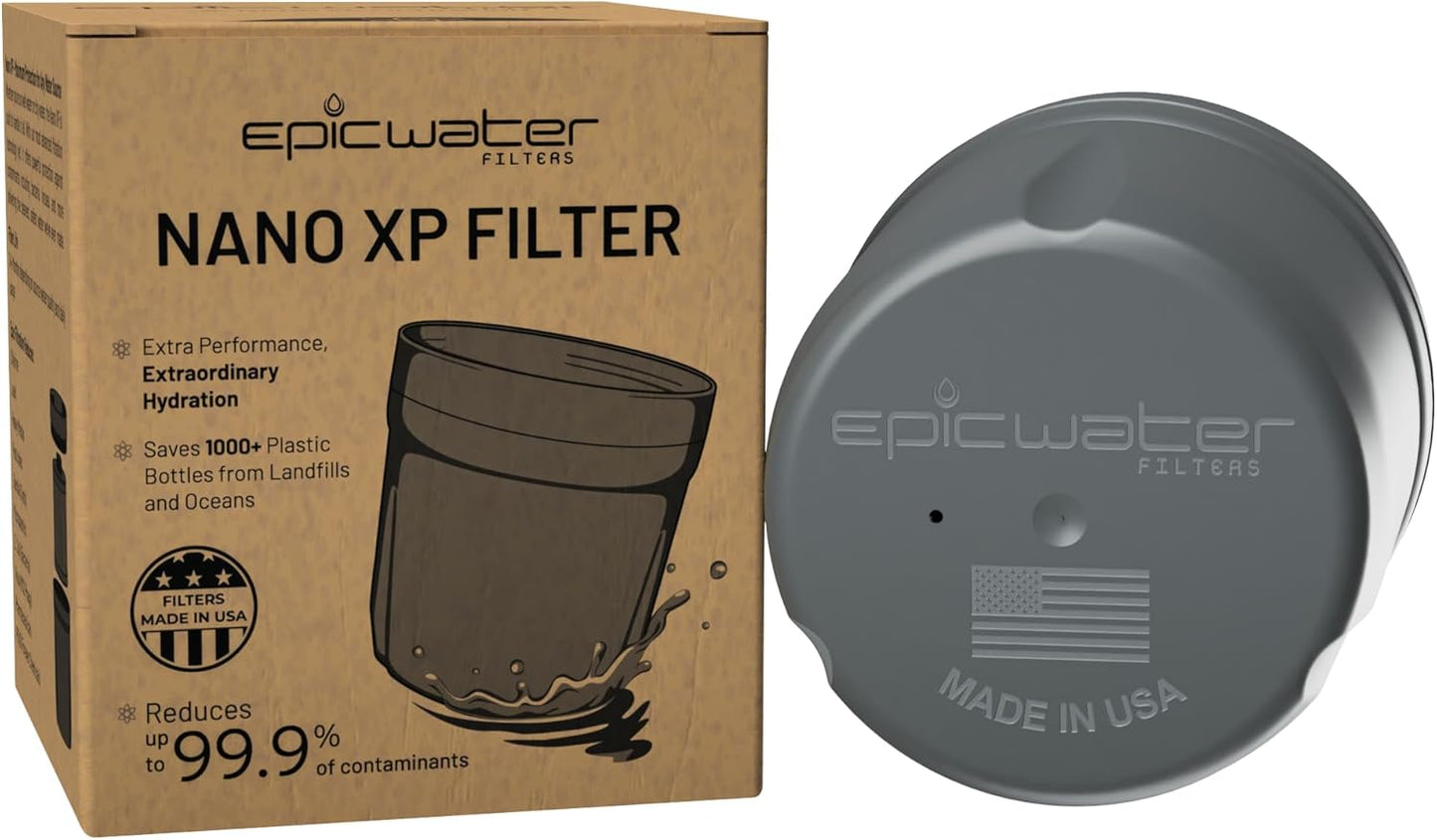 Epic Water Filters REPLACEMENT FILTER for Epic Nano XP Water Filter Pitcher or Dispenser. Nanofiltration Removes Bacteria, Virus, Cyst, Lead, Chromium 6, PFOS, PFOA, Heavy Metals, Pesticides