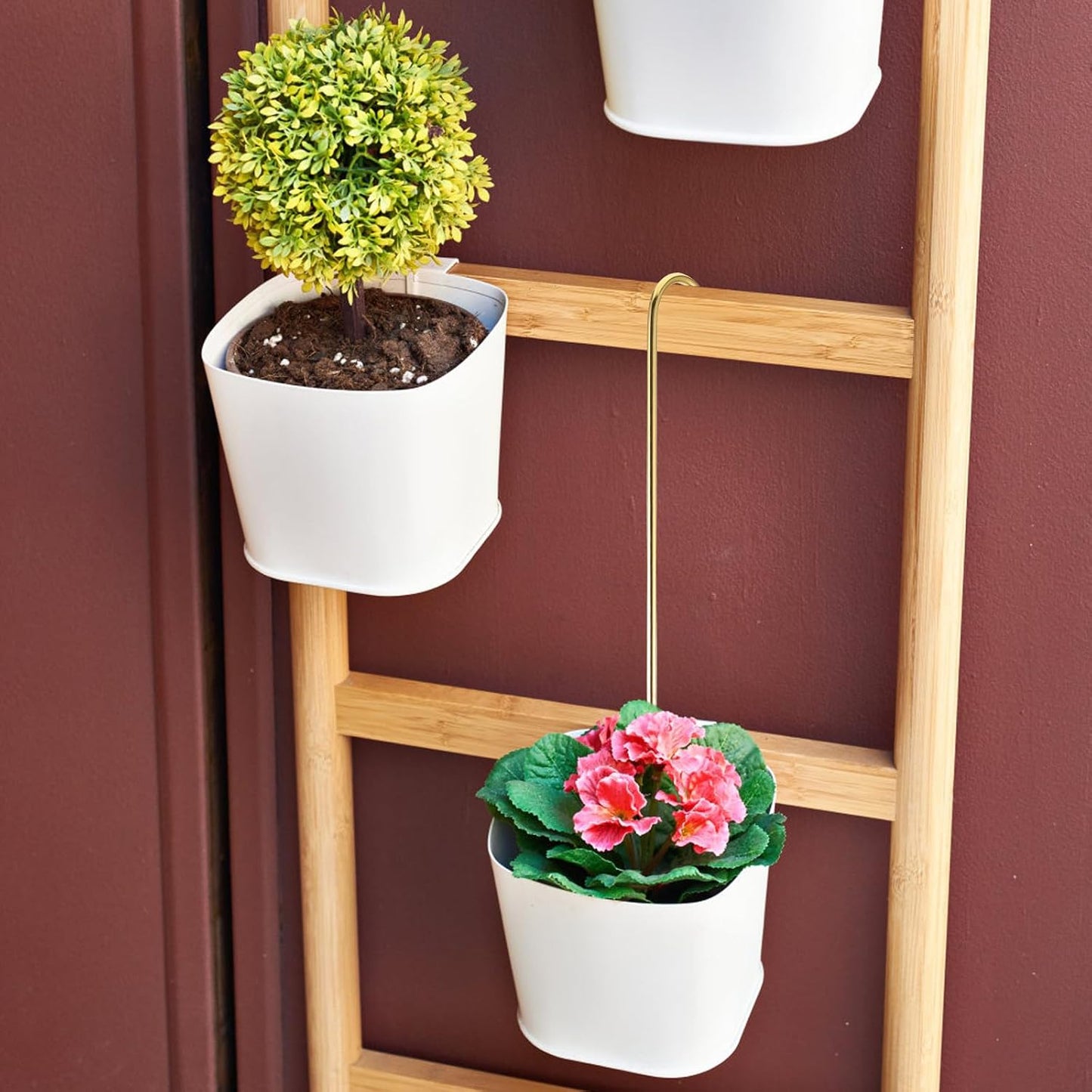 Milisten 10pcs Heavy Duty Long S Hooks 30cm Gold Tone Solid Metal Garden Hanging Hooks for Flowerpots and Planters Outdoor Indoor Utility Storage