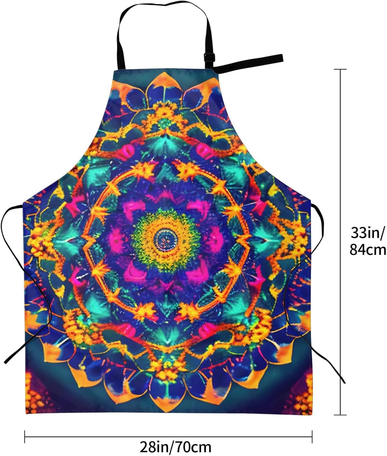YANYU Mandala pattern Print 28x33 In Kitchen Apron Stylish Chef Apron 