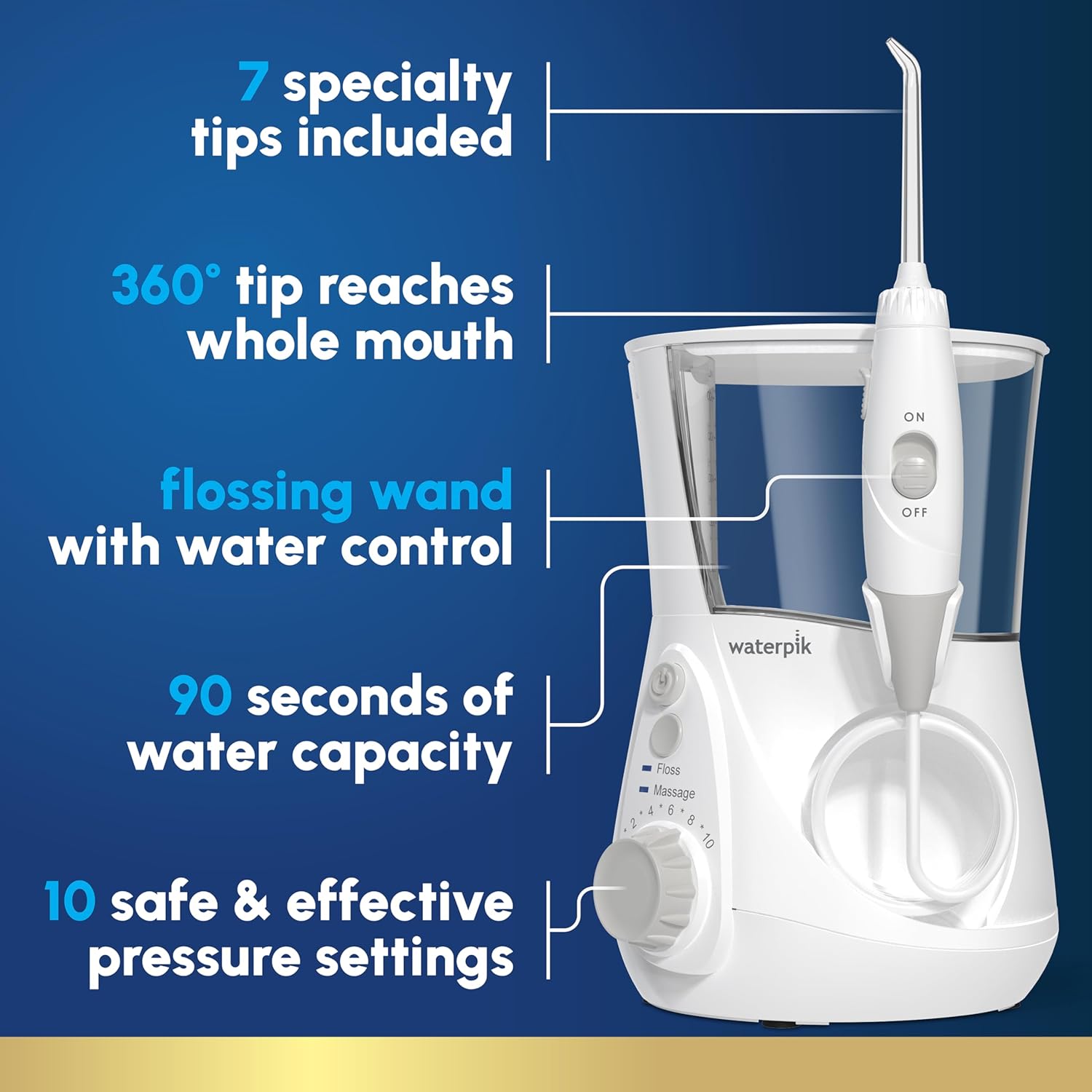 Waterpik Aquarius Water Flosser For Teeth Cleaning, Gums, Braces, Dent