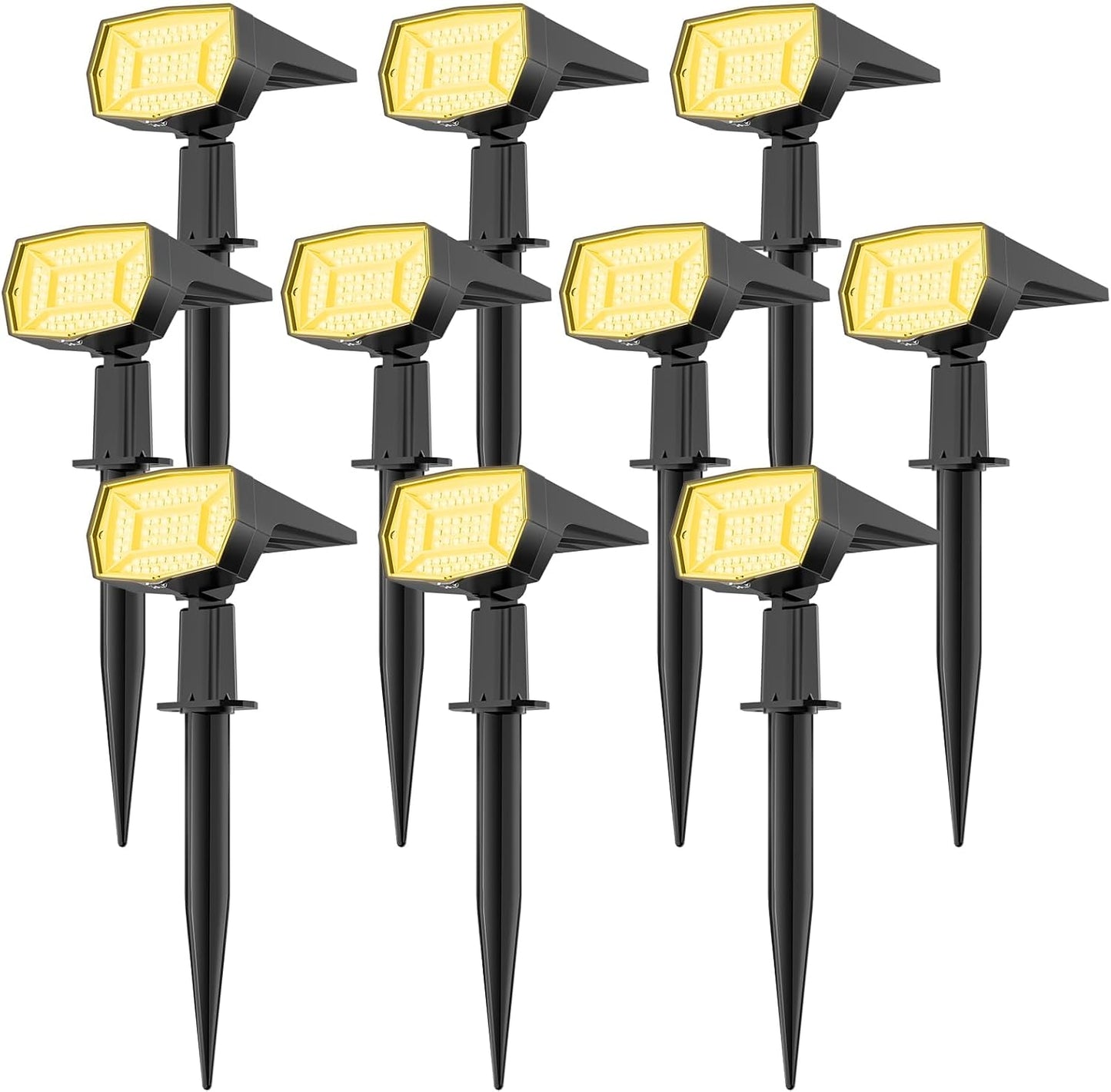 Fabrito Solar Spot Lights Outdoor Waterproof, 72 LEDs Landscape Spotli