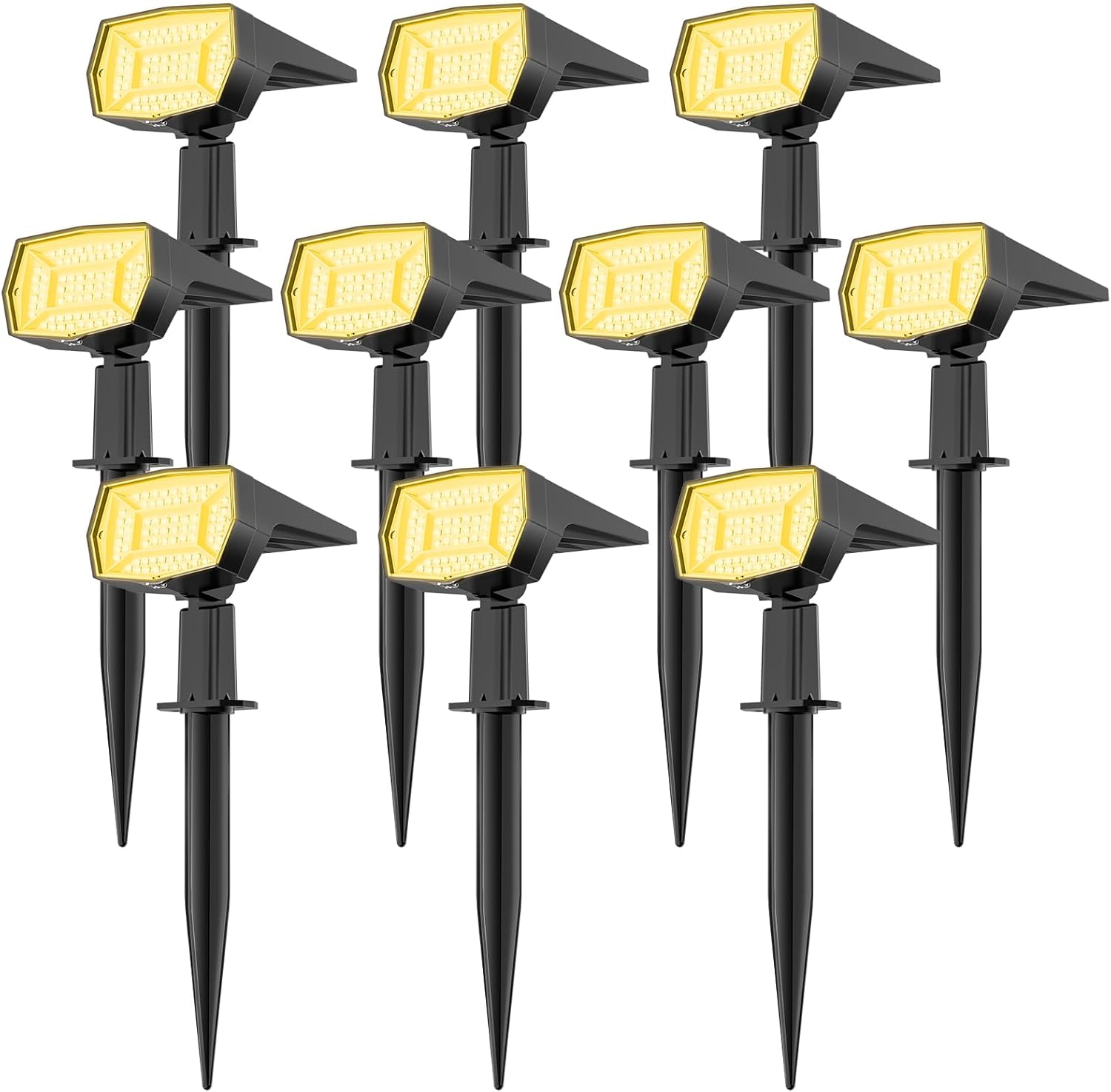 Fabrito Solar Spot Lights Outdoor Waterproof, 72 LEDs Landscape Spotli