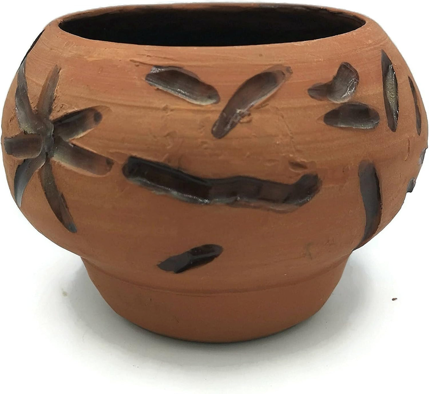 Terracotta Ceramic Cachepot Planter Pot For Succulents, Handcrafted Pottery, Office Desk Accessories Decor