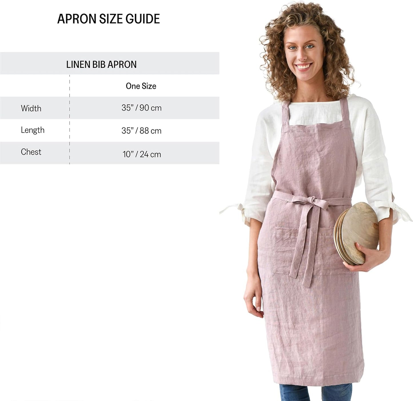 MagicLinen 100% Linen Apron - Cooking, Gardening, Grilling, Painting A