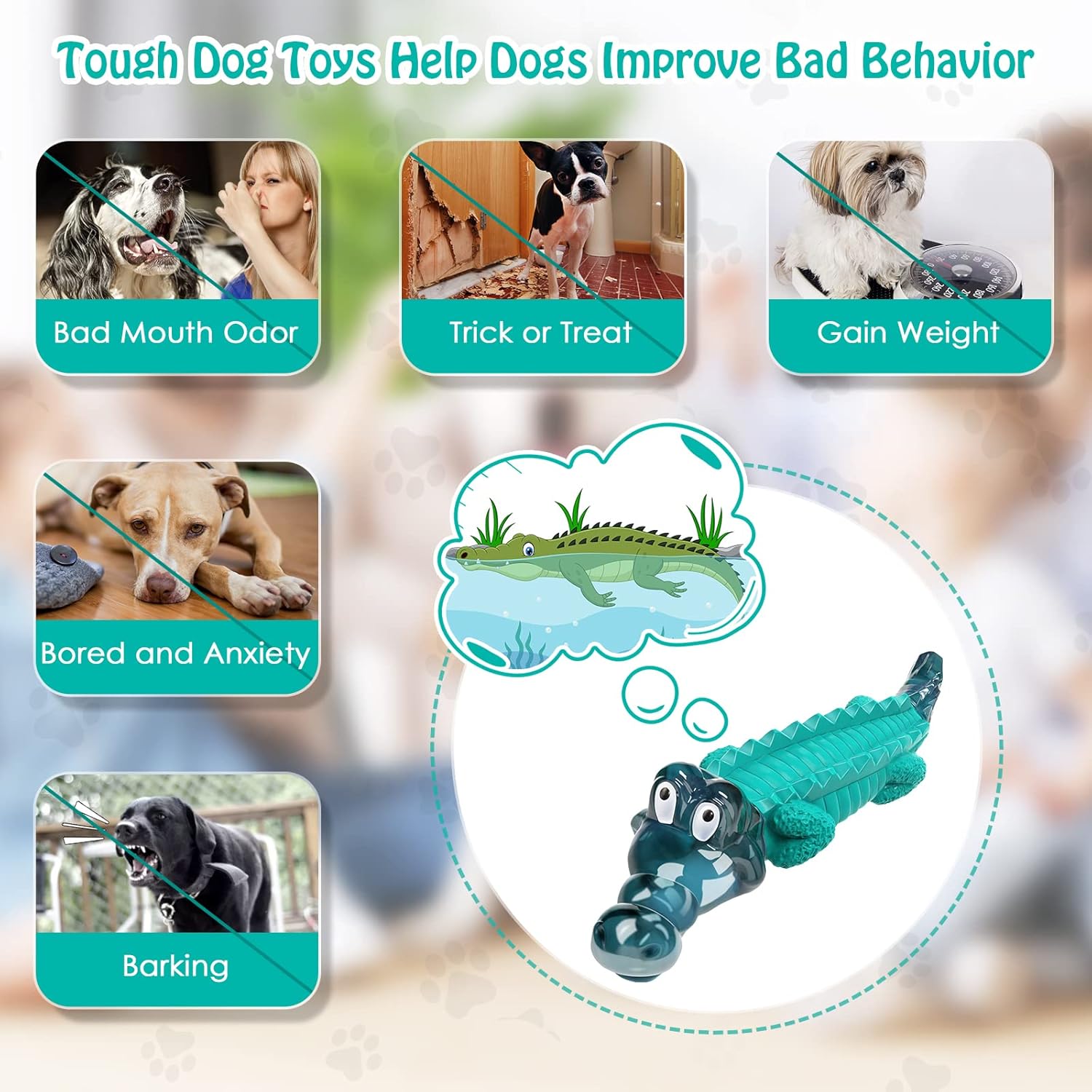 Dog Toys for Aggressive Chewers - Tough,Indestructible Dog Chew Toys f