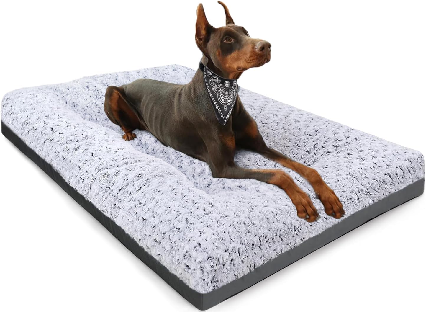 POCBLUE Deluxe Washable Dog Bed for Large Dogs Dog Crate Mat 35 Inch C