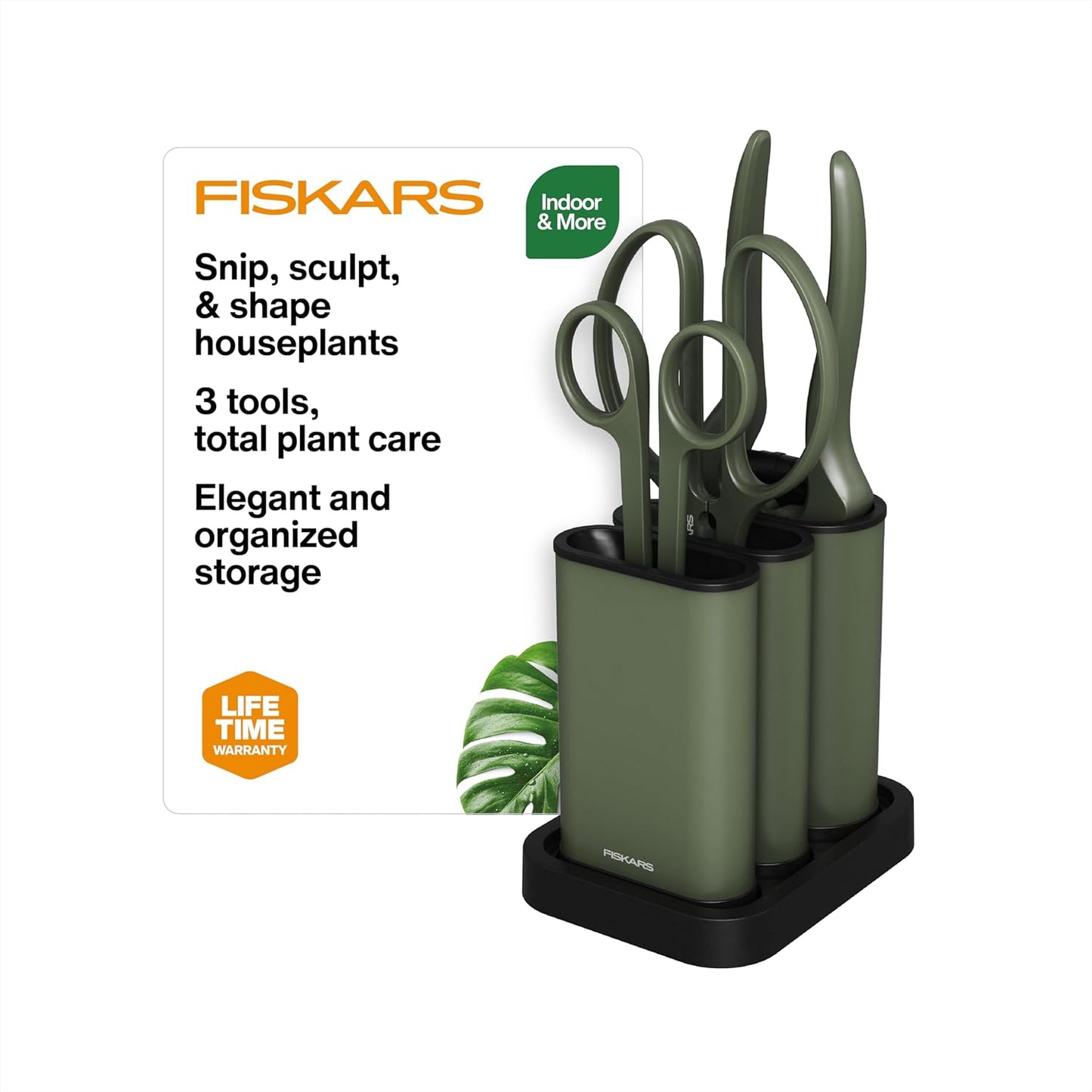 Fiskars Indoor Plant Care 3-Piece Set, Precision Gardening Tools with 
